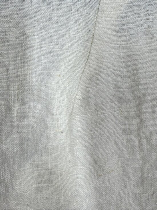 Vintage Harve Benard Linen Dress Cream Embroidered Midi Minimalist Casual - Picture 14 of 16